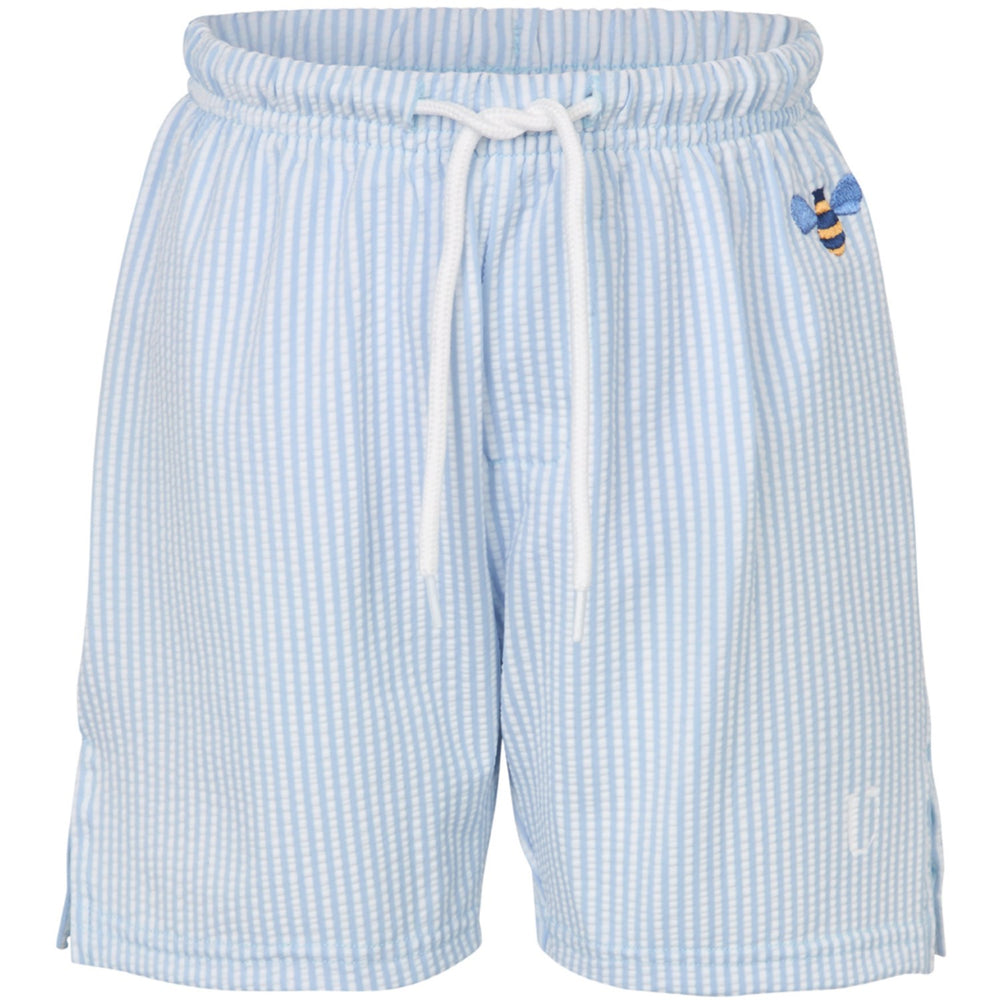 Køb Vanilla COPENHAGEN Blue Badeshorts Seersucker