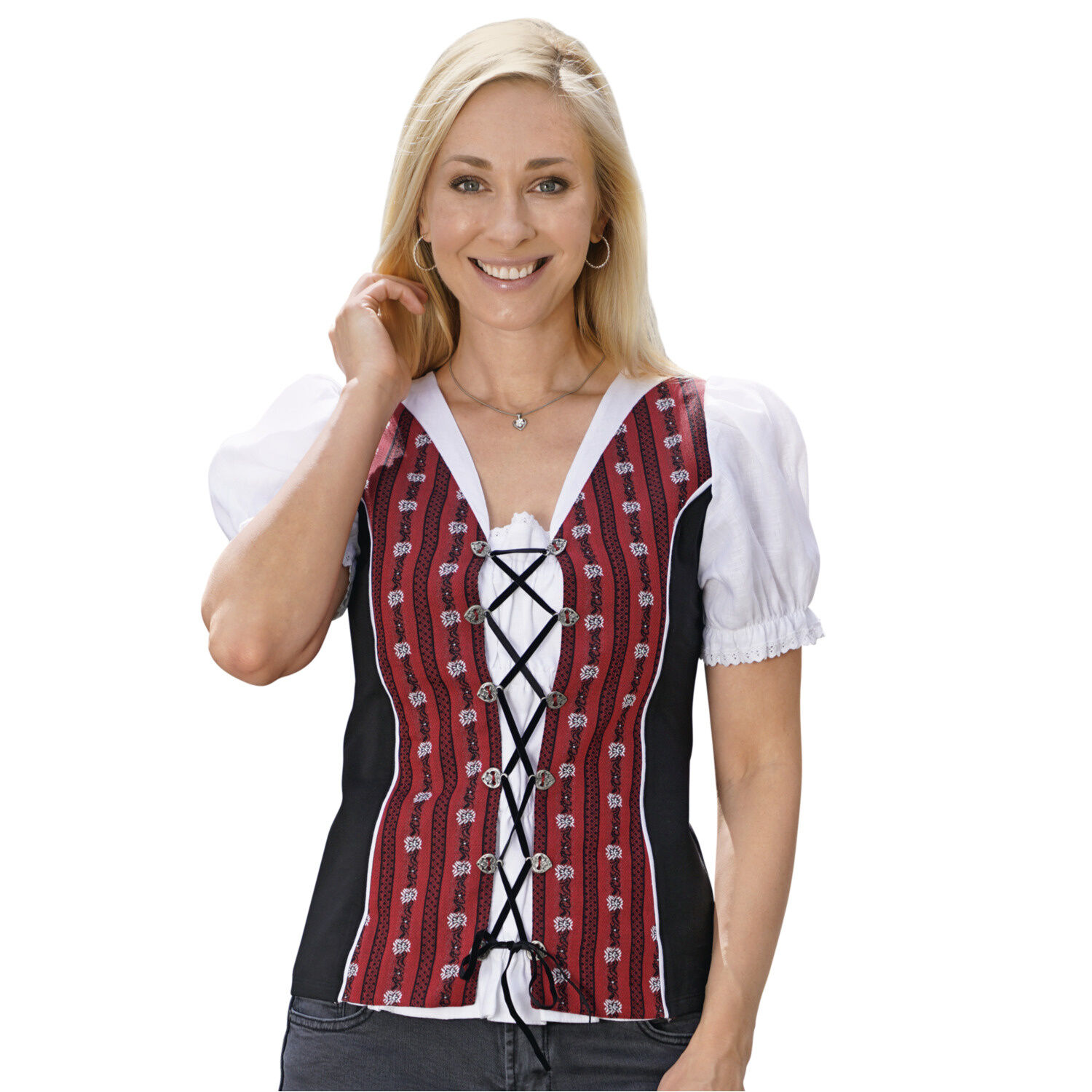 Edelweiss Shirt mit Schnürung