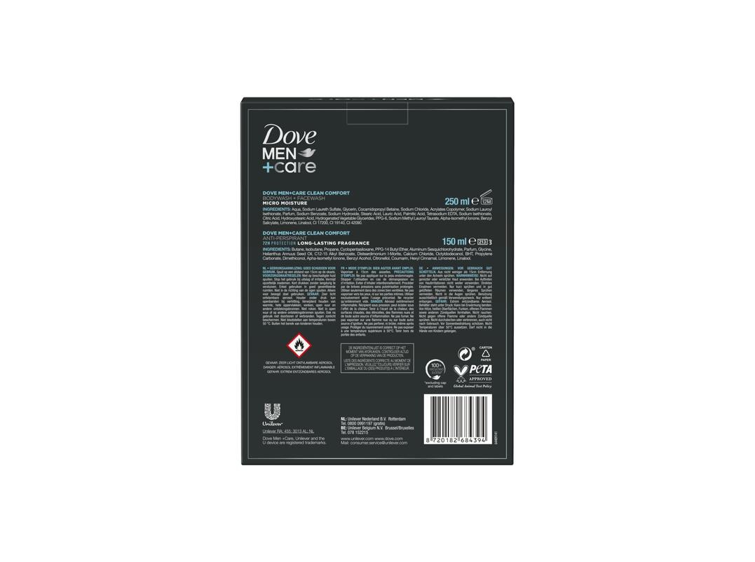 Dove Men+Care Clean Comfort Duo geschenkset 150ml + 250ml