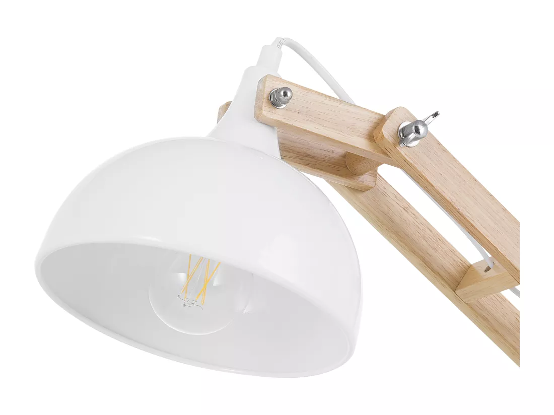 Lampe de bureau SALADO Réglable Bois Blanc