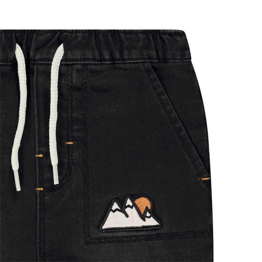 Jean jogger avec broderie fantaisie pour bébé garçon - Noir