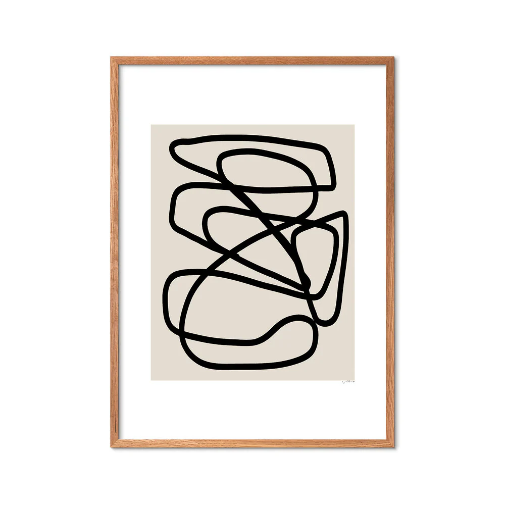Poster & Frame  Trace 10 plakat, beige - 30x40 cm