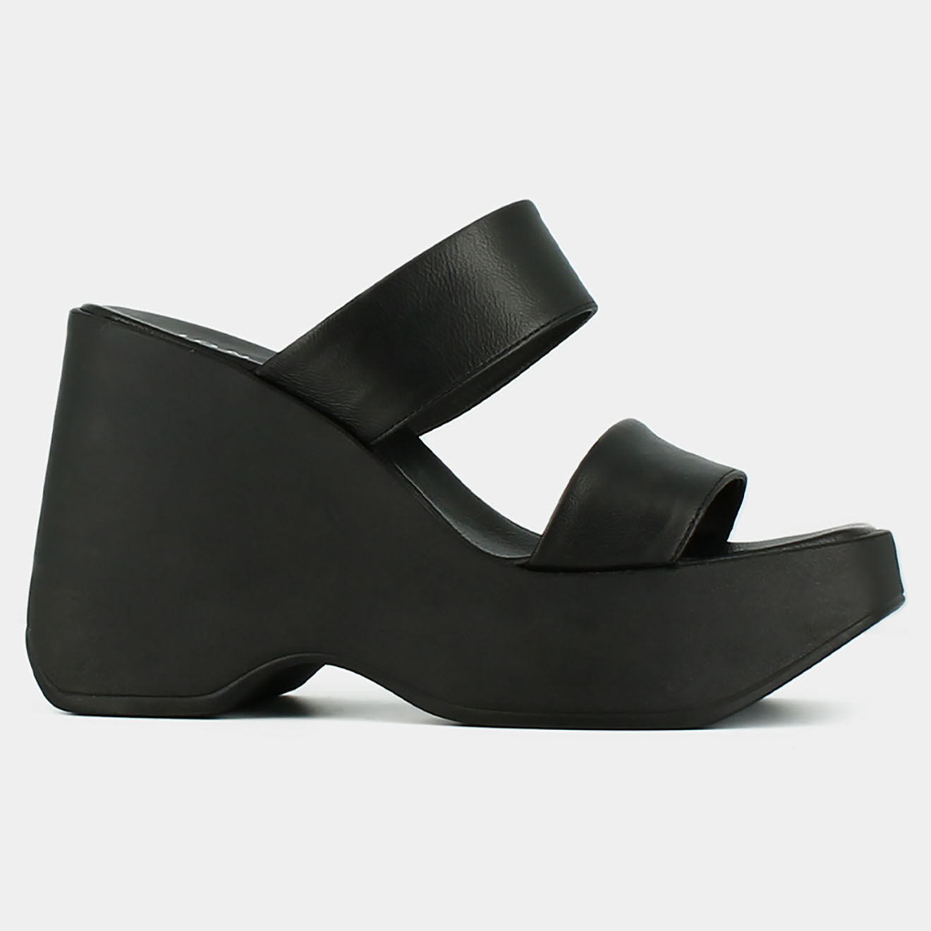 Jonak Mules en Cuir Priscilla noires - Talon 10 cm