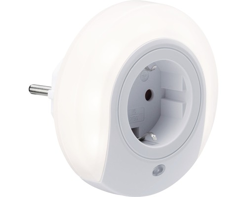 LED nachtlampje met schemersensor en schakelaar Esby rond wit