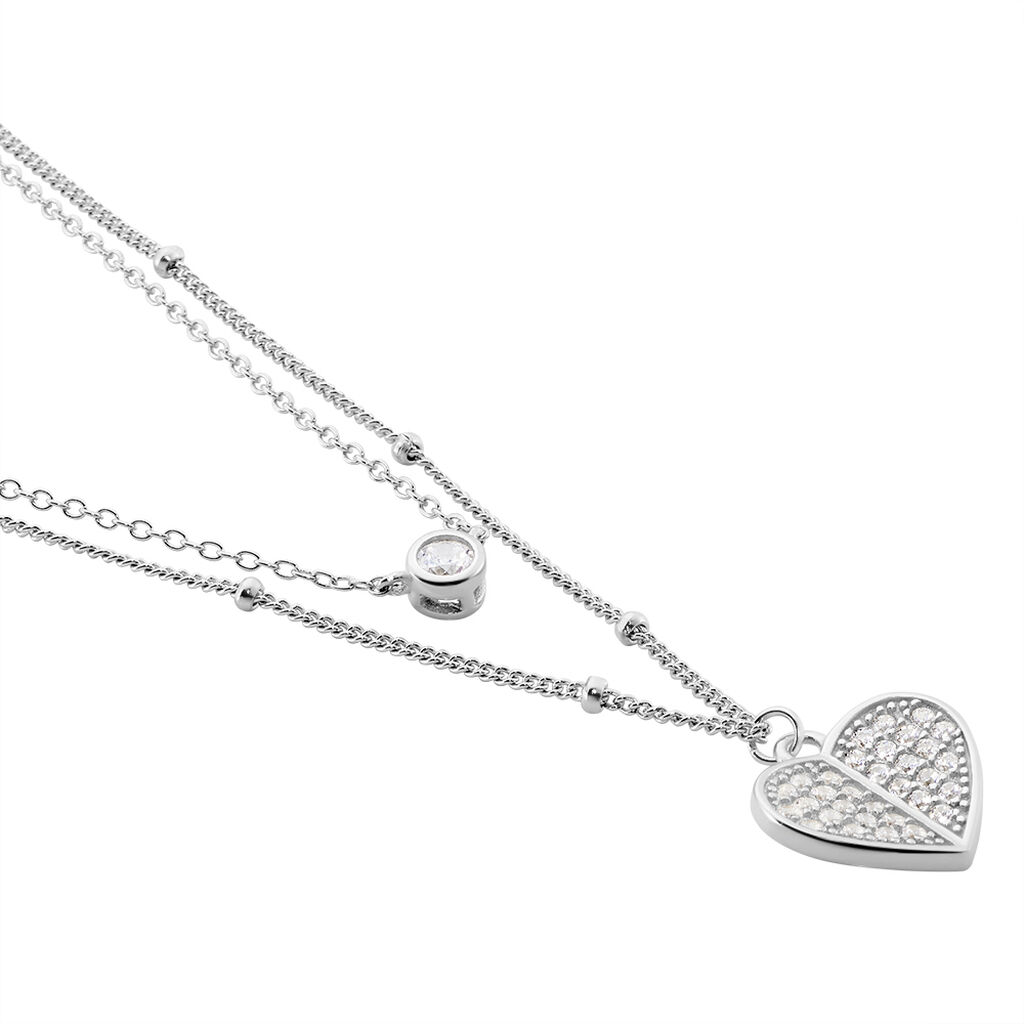 Collier Argent Meurig Oxydes De Zirconium