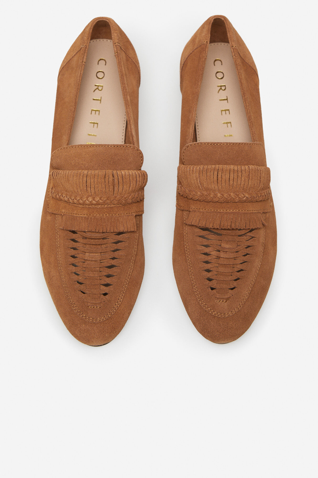 Mocassim com sardas serrilhadas - Marrom