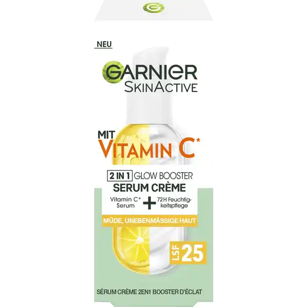 Gesichtsserum 2in1 Vitamin C Glow Booster Crème LSF 25