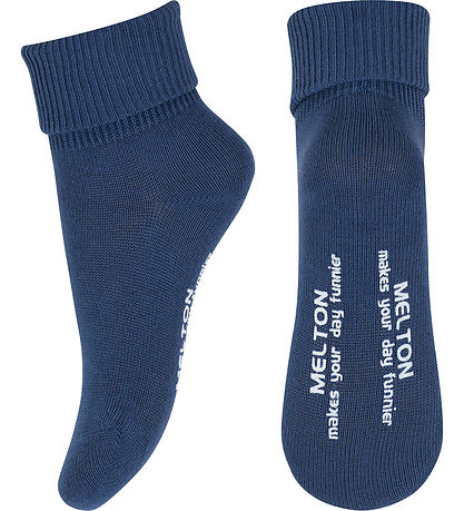 Melton Strømper m. AntiskRød - True Navy