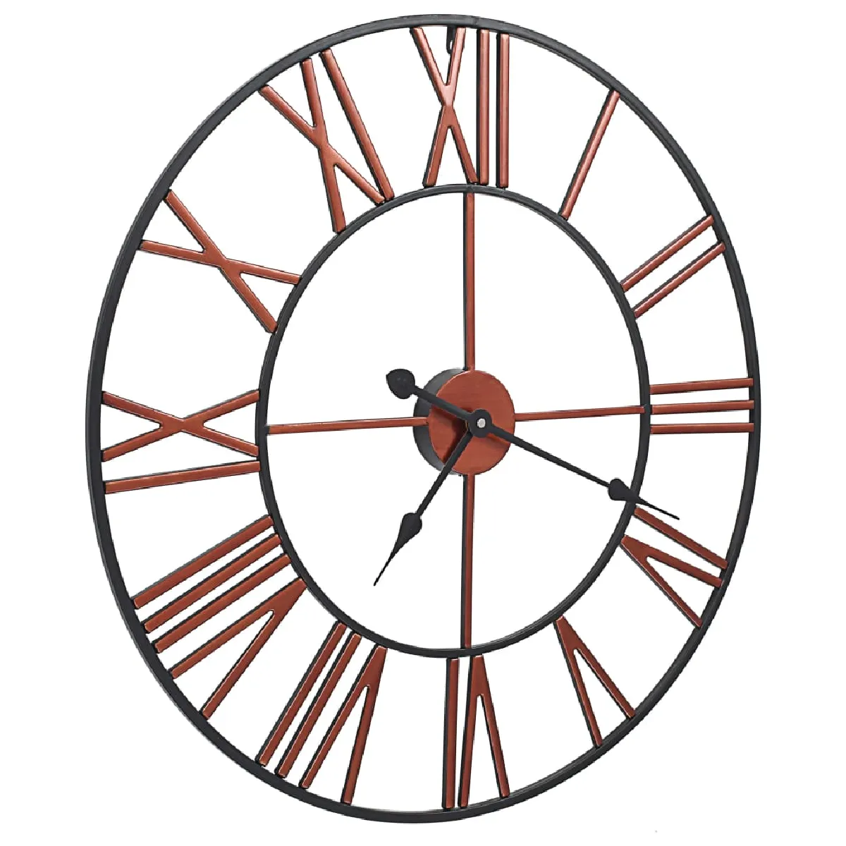 Decoshop26 Horloge Murale Métal 58 cm - Rouge
