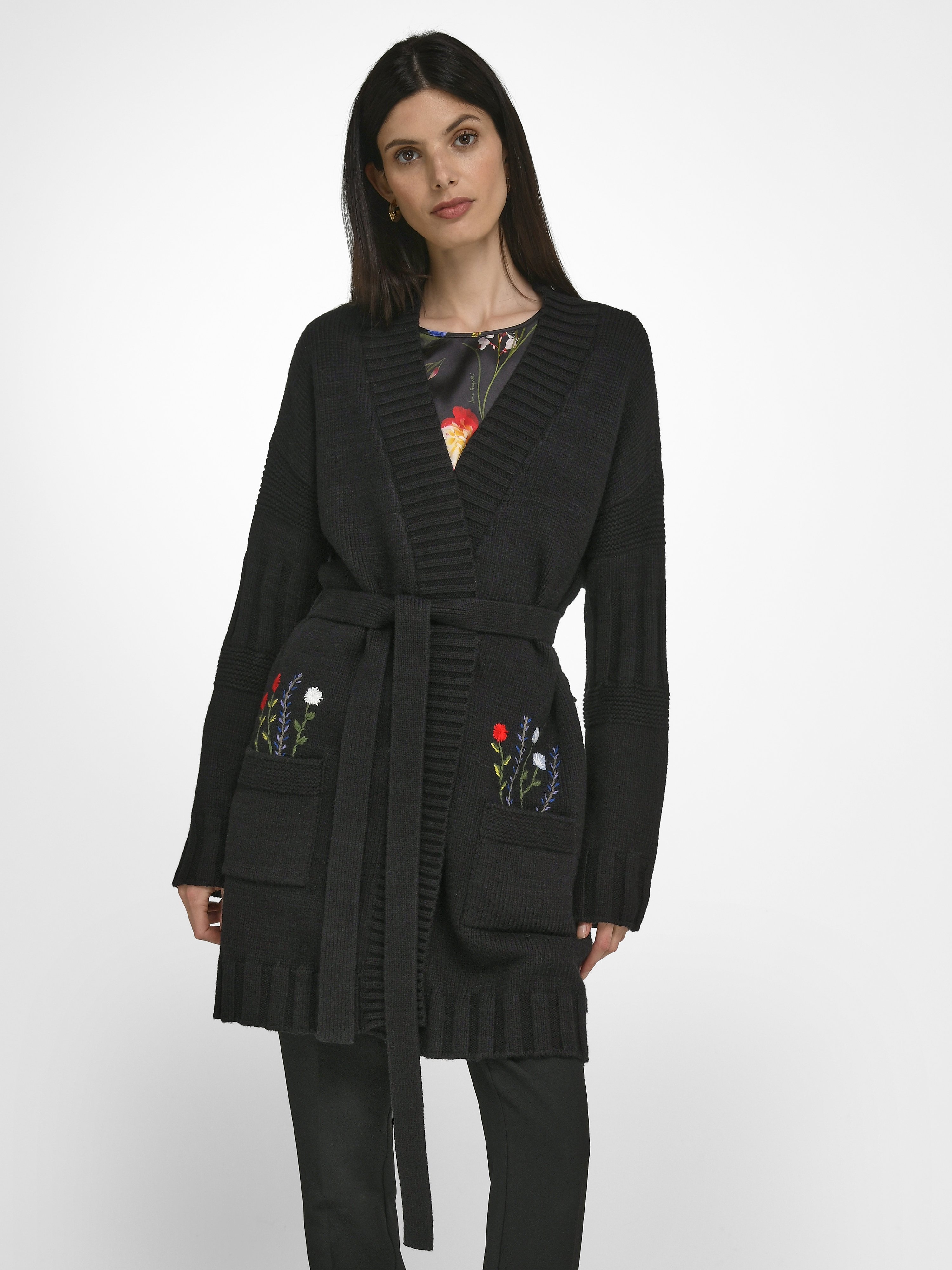 Long-Strickjacke
