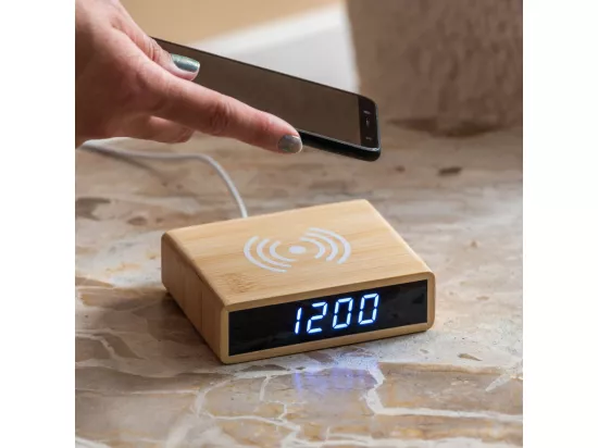 Réveil avec chargeur Flat LED Naturel Present Time