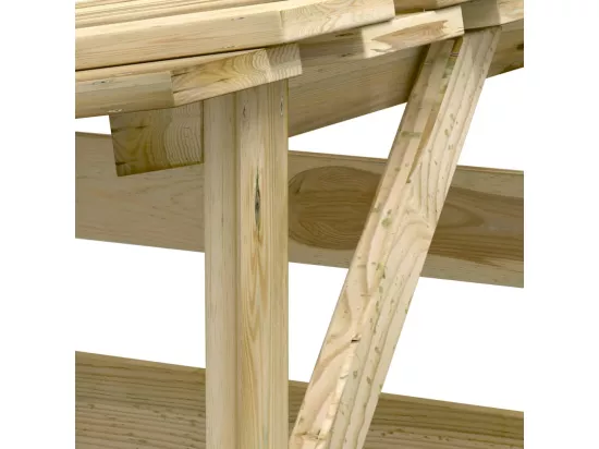 Pergola avec toit 100x90x100 Bois de pin imprégné