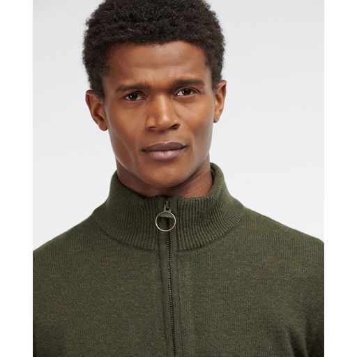 Barbour Holden Half Zip Striktrøje, Olive, M