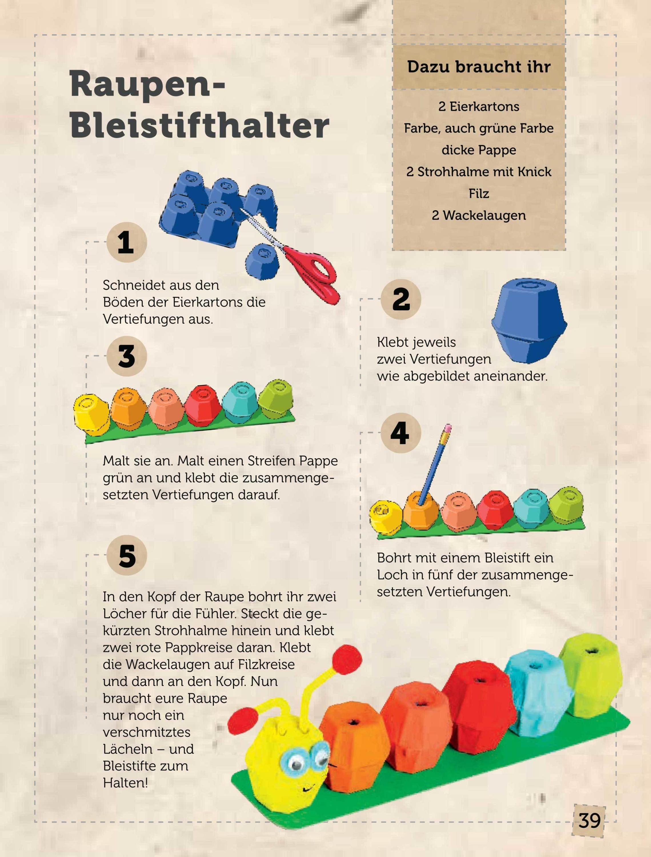 Das Eierkarton-Bastelbuch für Kinder. 51 lustige Projekte für Kinder ab 5 Jahren