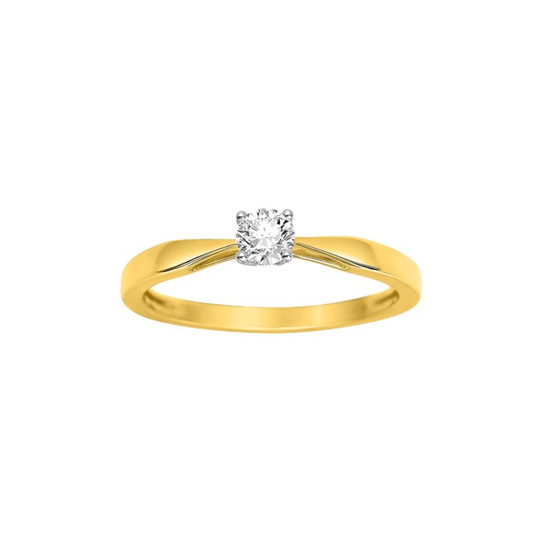 Bague Femme - Or 18 Carats - Diamant 0,23 Carats