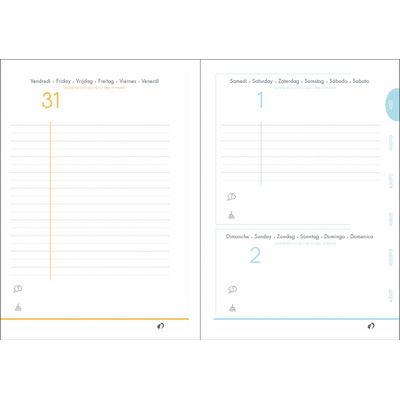 Agenda Pac Man - 1 jour par page - 12 x 17 cm - ice cream - Quo Vadis