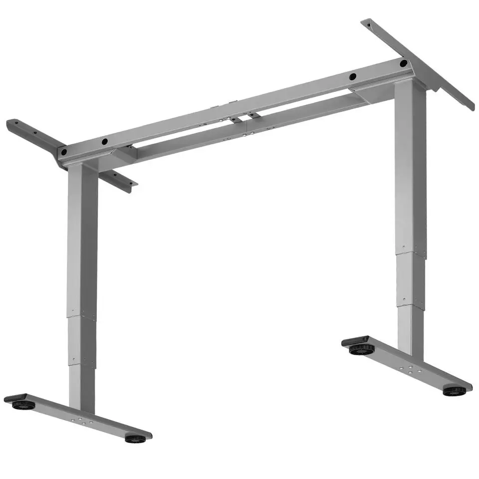 TecTake® Elektrisch In Hoogte Verstelbaar Bureau - Metalen Frame - Grijs
