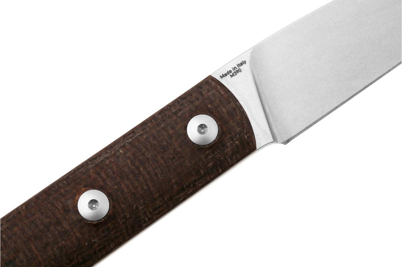 StraightLine Ally AL-BB Brown Burlp Micarta, vaststaand mes