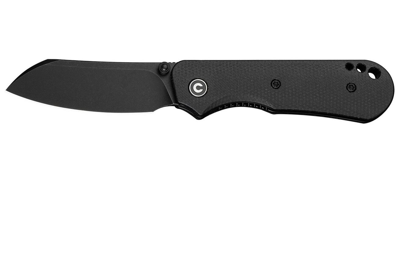 Civivi Crabby C24055-3 Blackwashed 14C28N, Black Canvas Micarta, zakmes, Ken Onion Jr. design