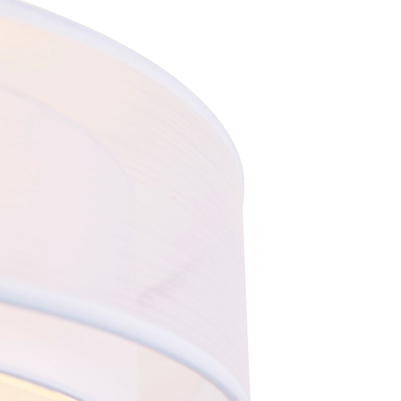 Moderne plafondlamp wit 50 cm 3-lichts - Drum Duo
