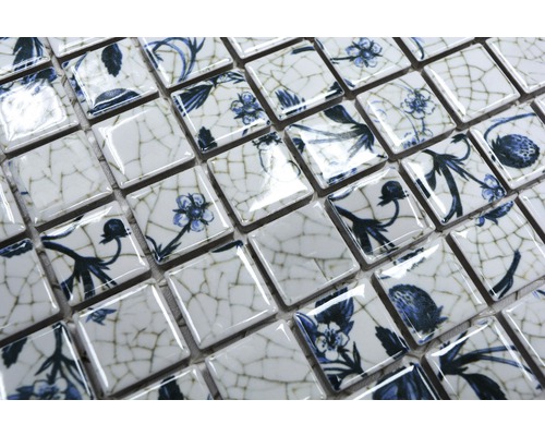 Keramisch mozaïek CG SB09 wit/blauw 30x30 cm