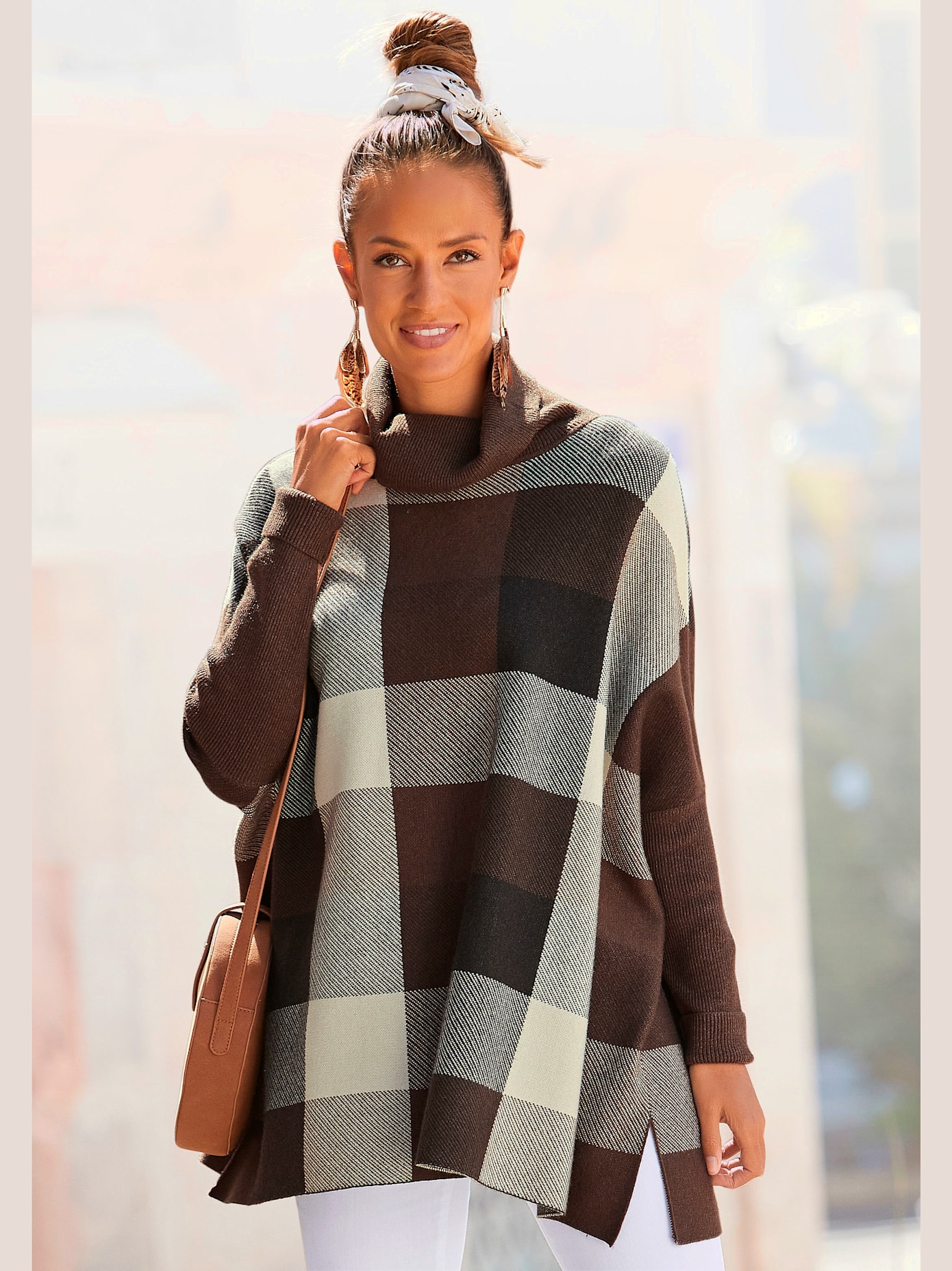 Pull à col roulé pull de style cape