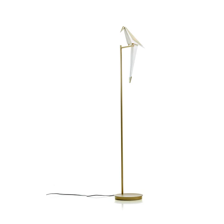 Moooi - Perch Light LED-Stehleuchte, Messing / weiss