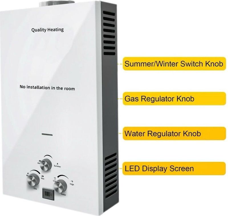 Propaan - Geiser 12L - LPG Geiser - Douche - Compact Design