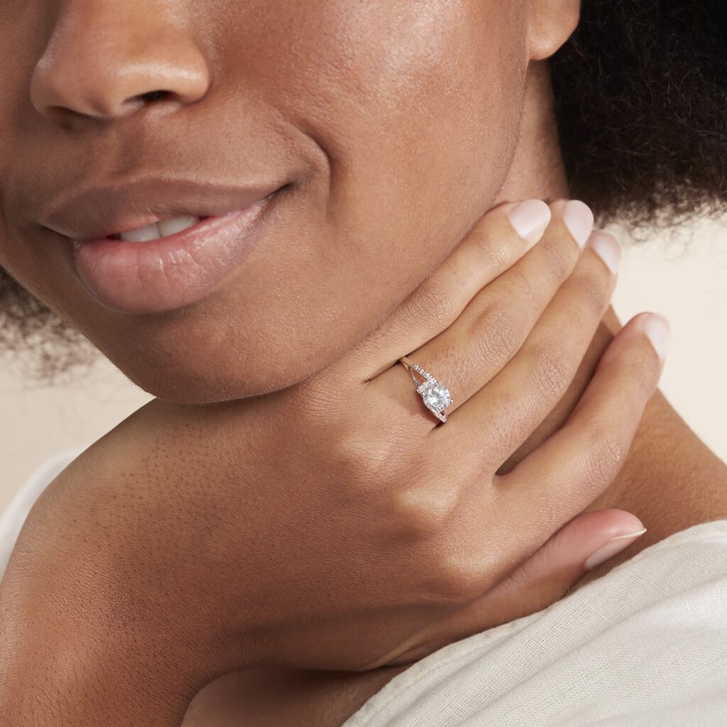 Bague Conception Argent Blanc Oxyde De Zirconium