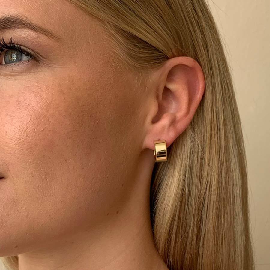 Snö of Sweden Carrie Small Earring Plain Gold 13mm