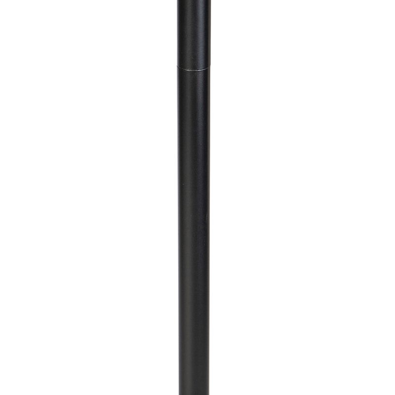 Design vloerlamp zwart met zwart-wit kap 47 cm - Simplo