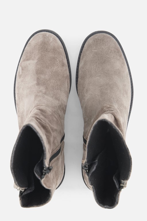Feyn Joe Enkellaarsjes taupe Suede