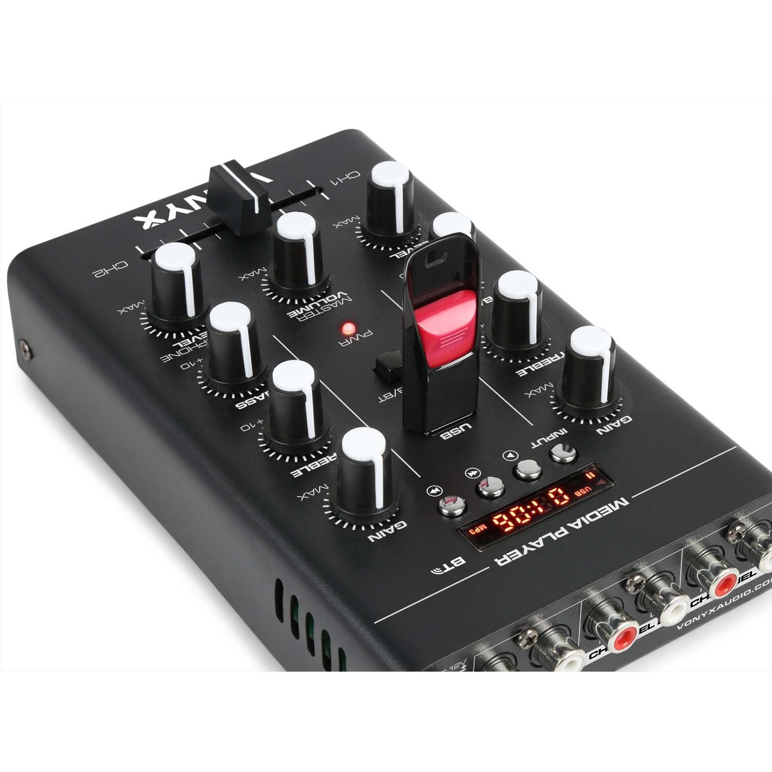 Vonyx STM500BT 2-kanaals mixer met Bluetooth/MP3