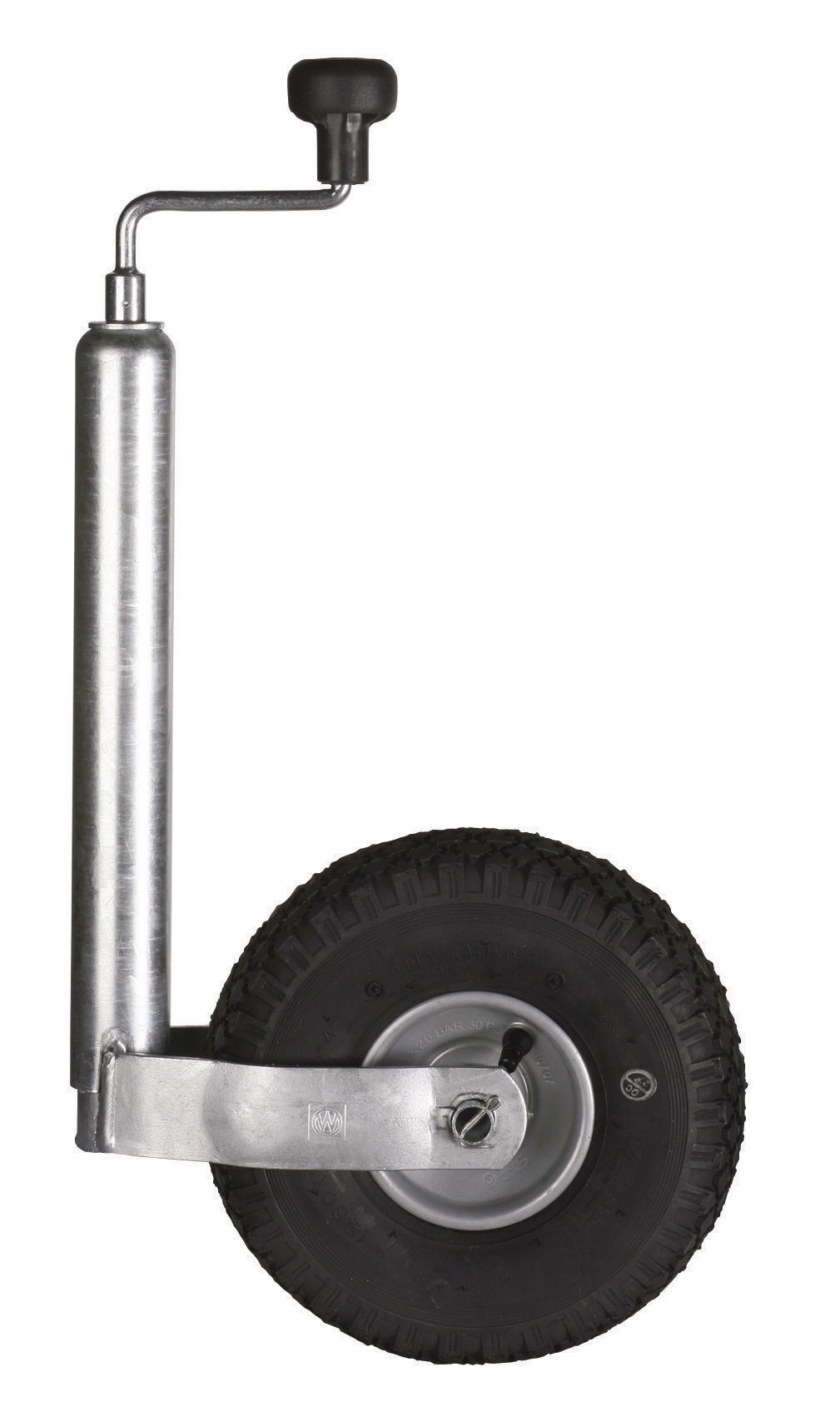 Stützrad, Felge Stahlblech, 260x85, 48mm, Bereifung Luftbefüllt