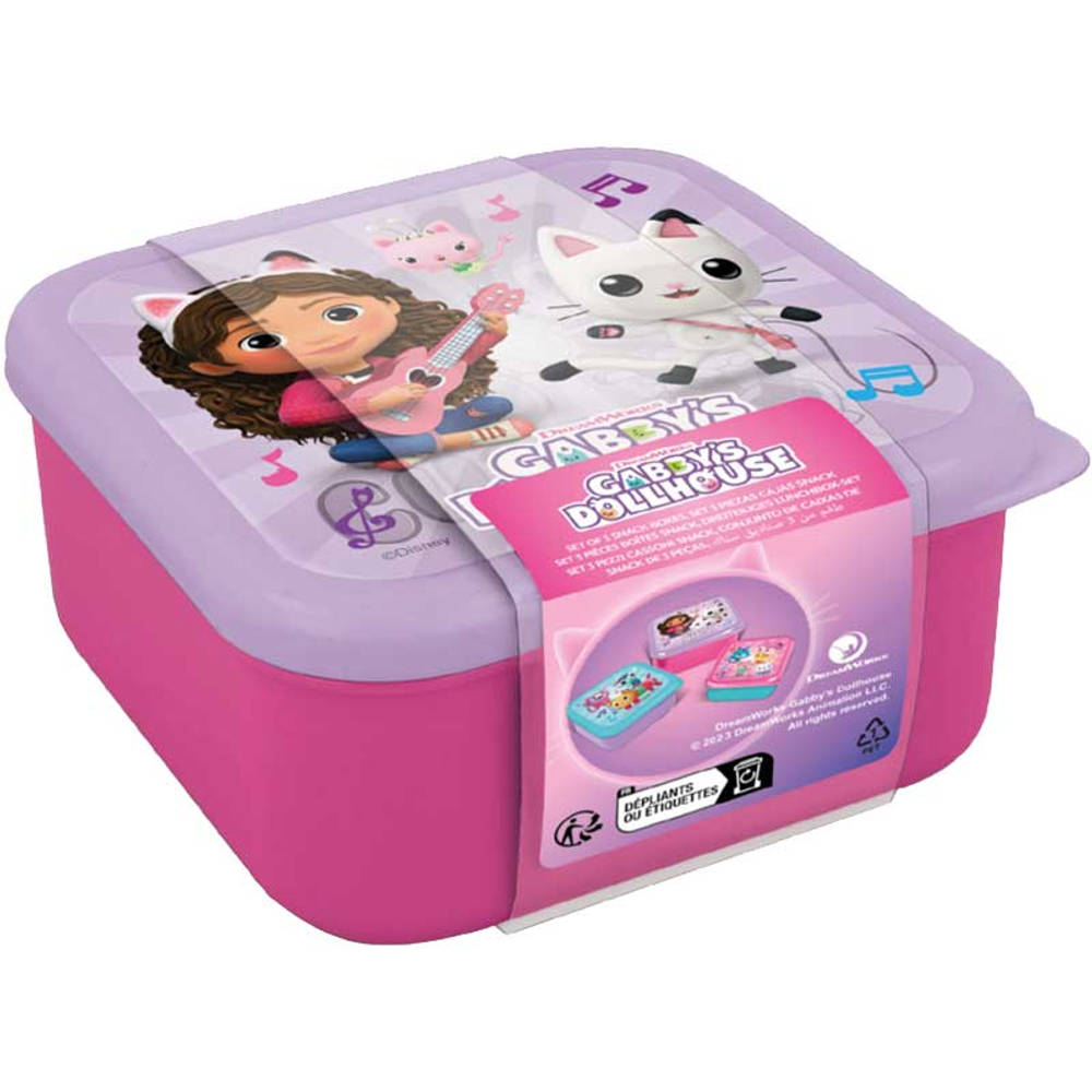 Gabby's Poppenhuis snackbox set 3-delig