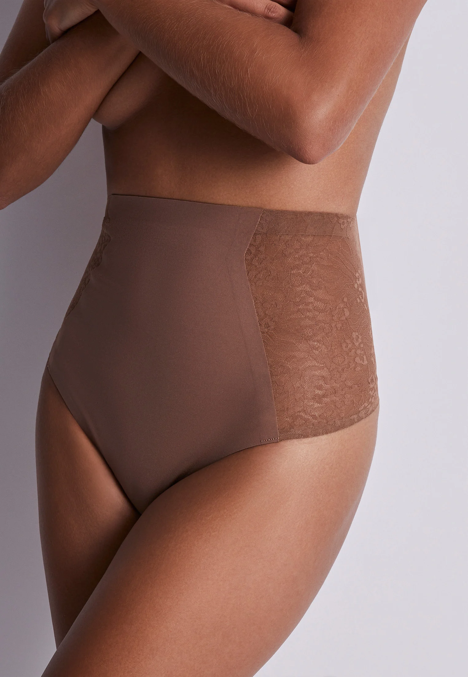 SCULPT BY AUBADE - Culotte très haute | Marron