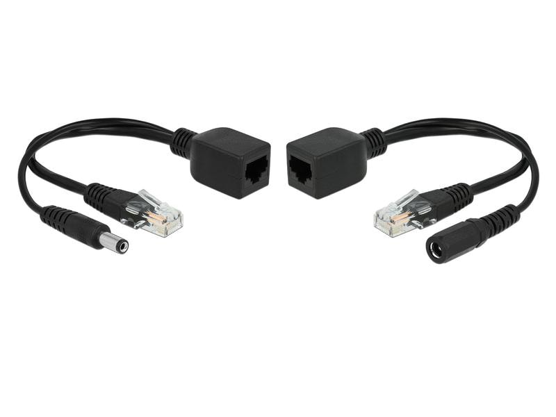 Delock PoE Converter Passives Adapter Set RJ45, DC 5.5 x 2. Delock Passives PoE Adapter Set RJ45 DC 5.5 x 2.1 mm