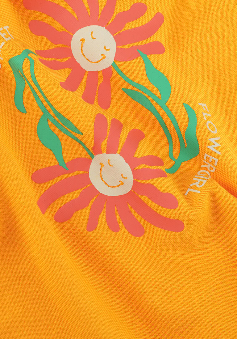 MOODSTREET oranje moodstreet t-shirt t-shirt with chest print