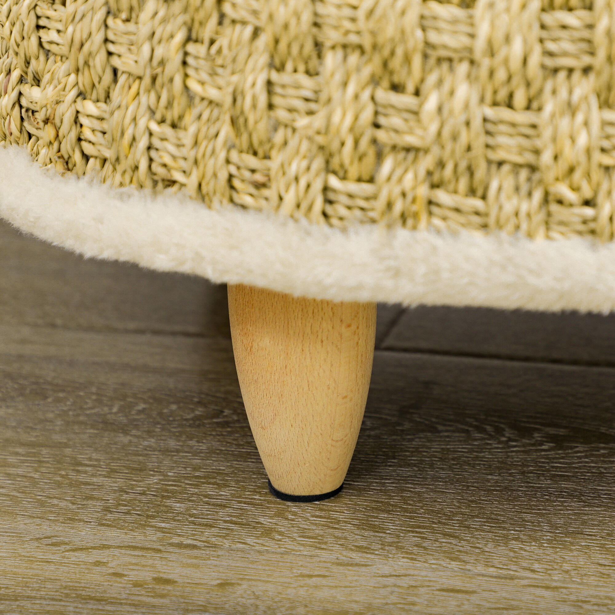 PawHut Haustierbett mit Kissen natur 48L x 48B x 24,5H cm