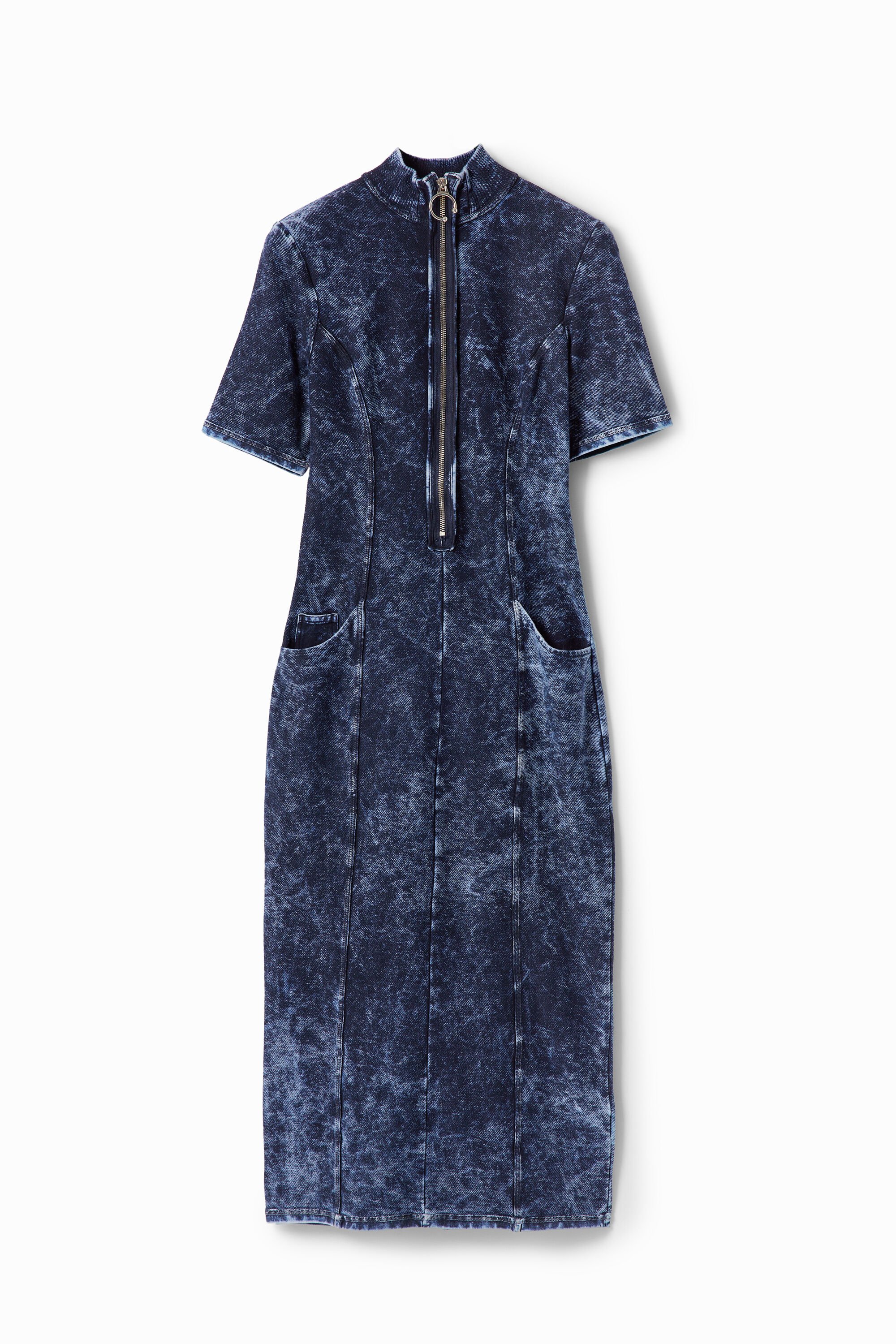 Vestido com efeito jeans