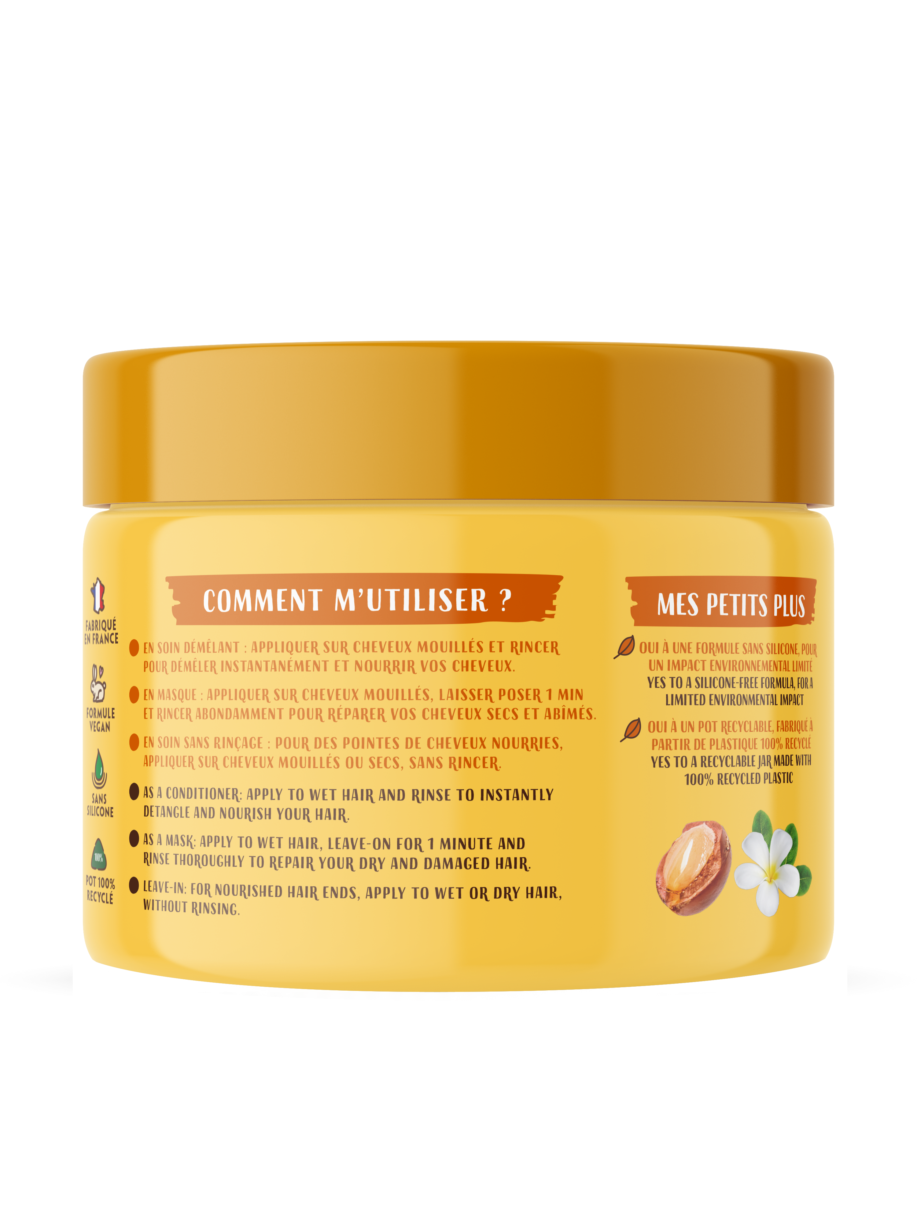 Lovea Hair Food Maske 3 in 1 Karitebutter Monoi 390 ml