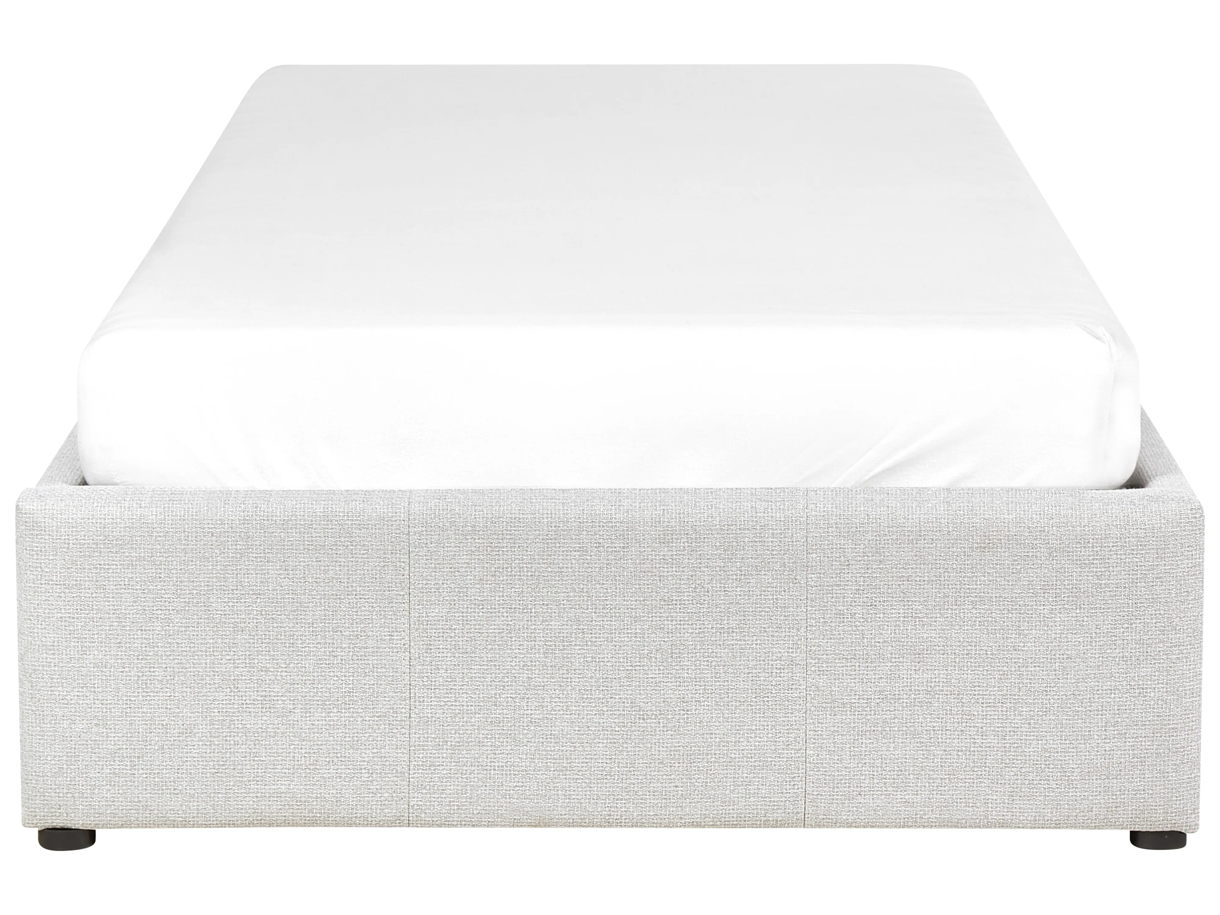 Opbergbed zonder hoofdbord Stof DINAN 90 x 200 cm Lichtgrijs