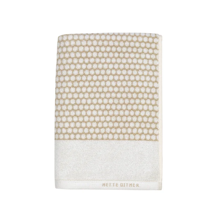 Mette Ditmer - Grid Handtuch 50 x 100 cm, sand / off-white