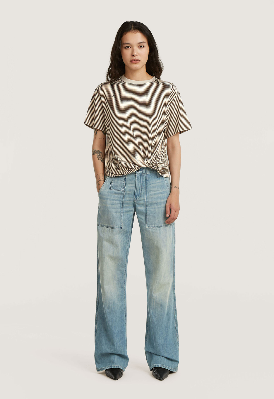 G-Star Stripe Relaxed Knot T-Shirt