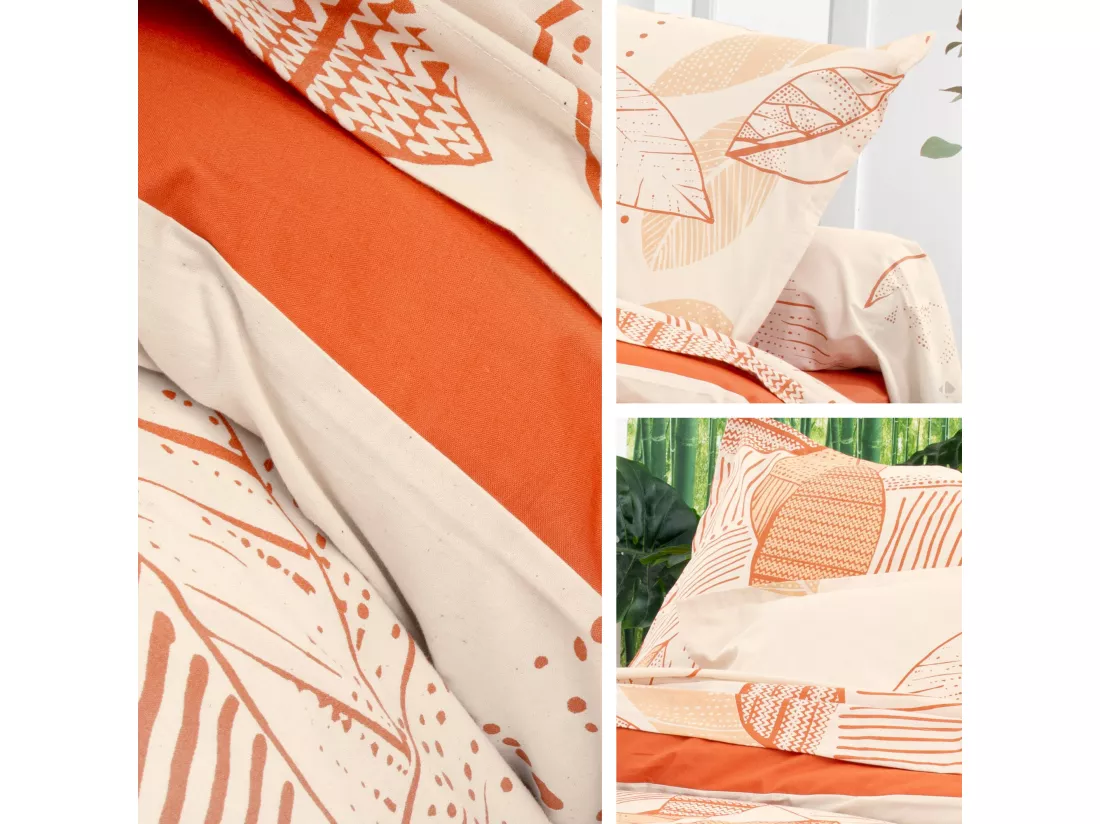 Taie de traversin 240x43 cm coton FOLIO ecru Corail
