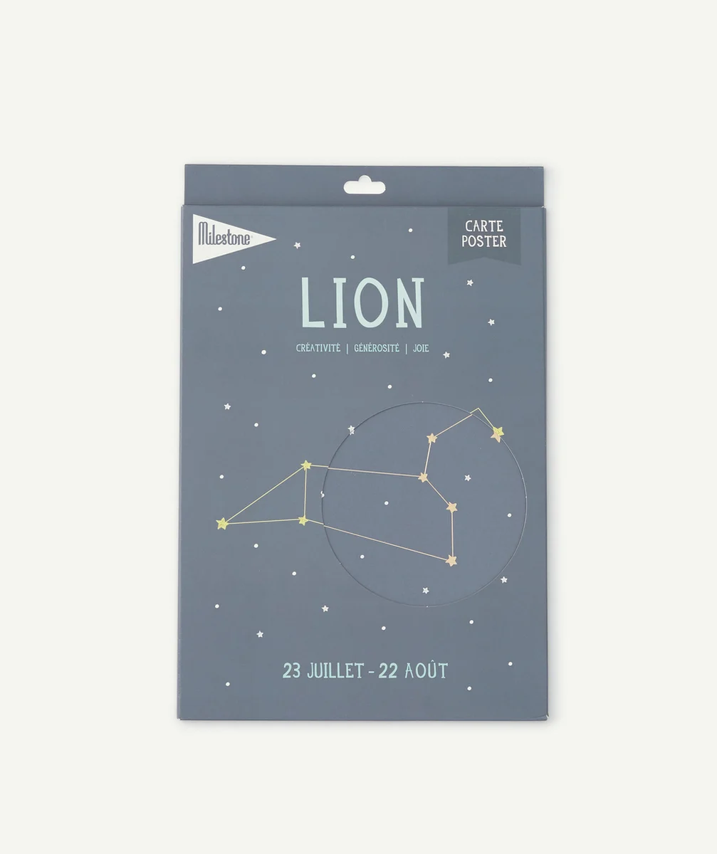 MILESTONECARTE POSTER ZODIAC LION BÉBÉ