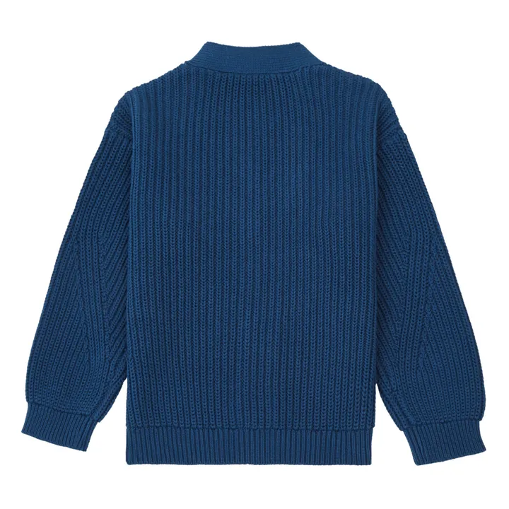 Petit Bateau Cardigan en Côte Anglaise | Bleu marine