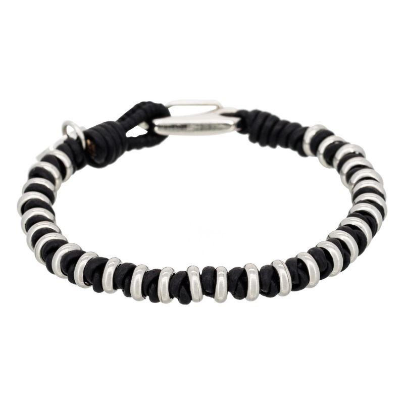 Bracelet Homme cuir noir 