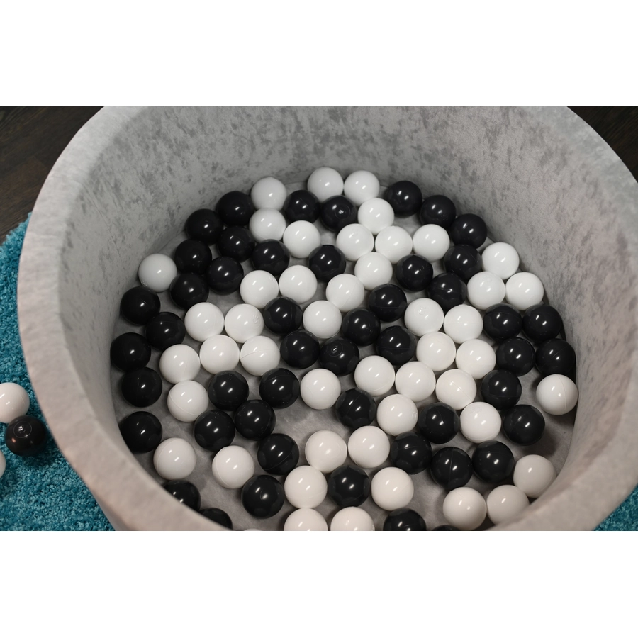 knorr toys® Bällebad soft - Grey - 100 balls greycreme blau