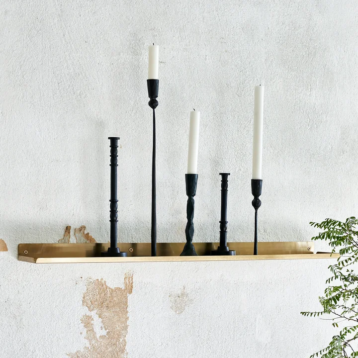 House Doctor - Ledge Wandregal, L 43 cm, silber gebürstet